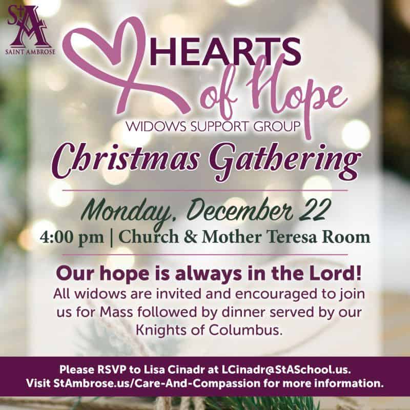 Hearts of Hope Widows Support Group Christmas Gathering