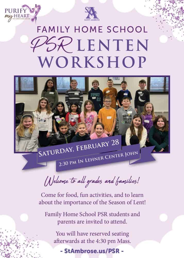 SA26 PSR Home School Lent Workshop Invite